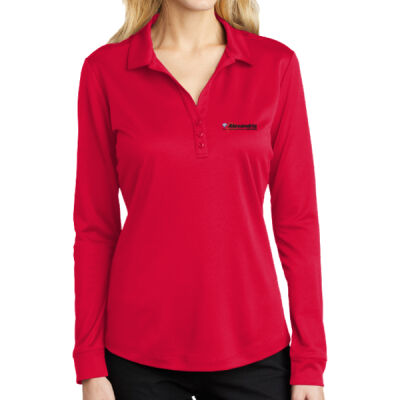 Alexandria Motors - Ladies Silk Touch™ Performance Long Sleeve Polo Thumbnail